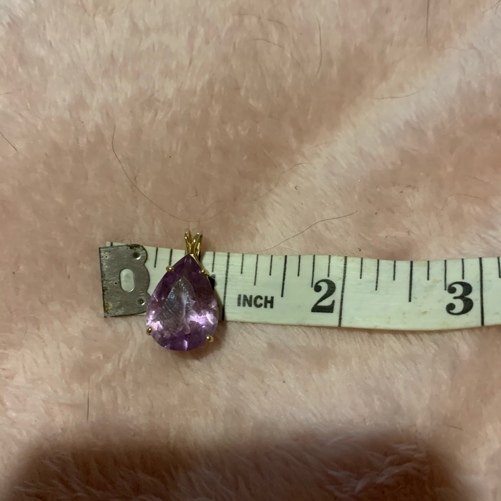 Estate 5 ct Amethyst Pendant solid 14k